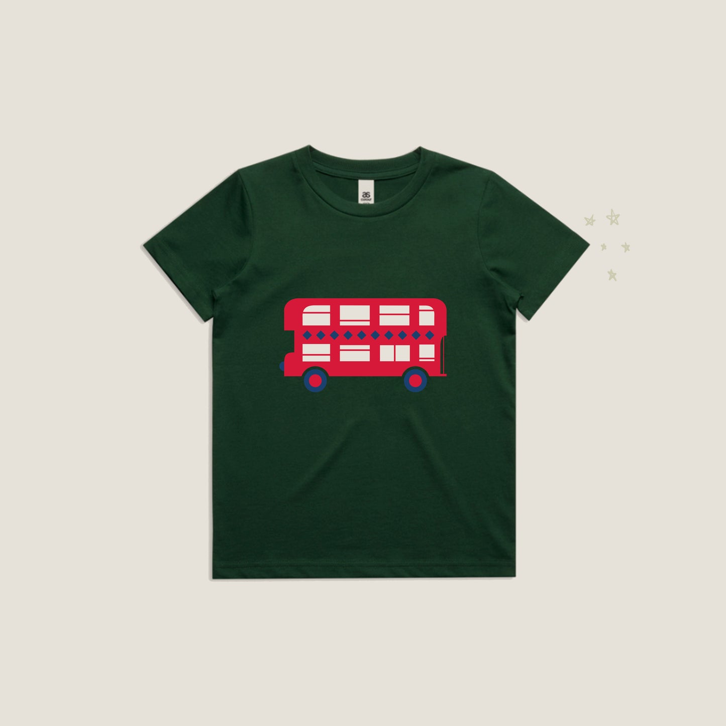 London Bus T-Shirt in Forest Green