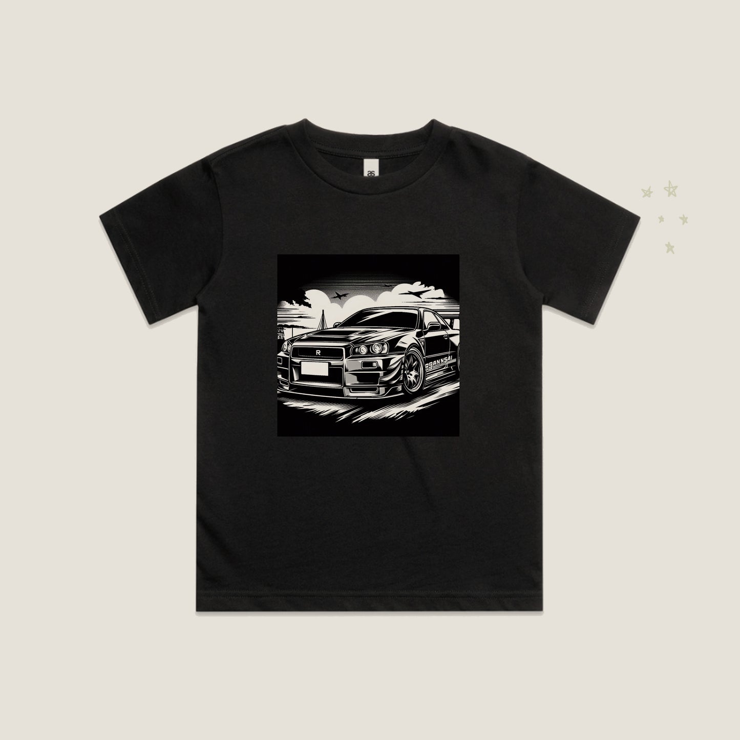 Nissan Skyline Sketch T-Shirt in Black