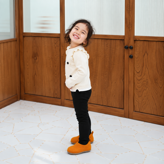 Kids Wool slip on felt slippers