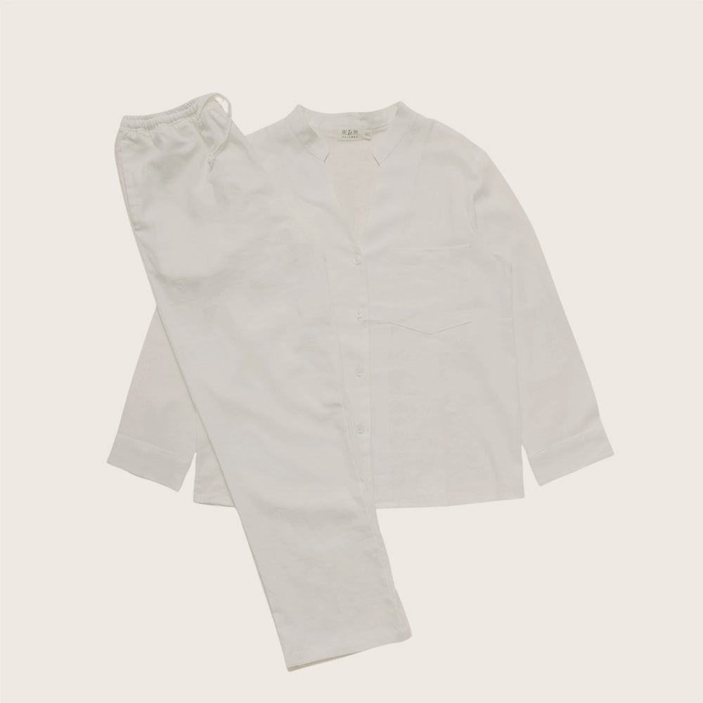 Seminyak Linen White Long Set