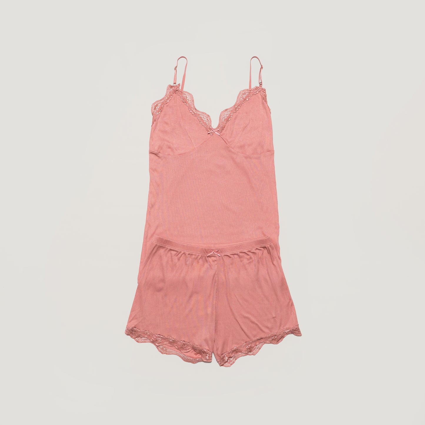 Poppy Cotton Camisole Set - Baby Pink