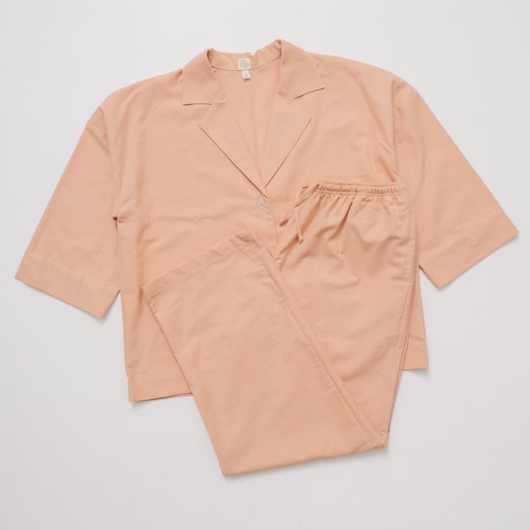 Rayee Linen Salmon Long Set