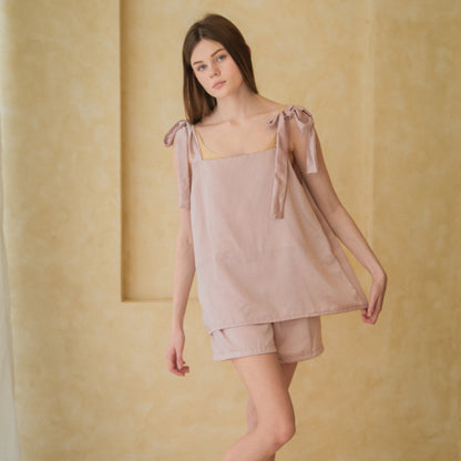 Alice Misty Rose Satin Set