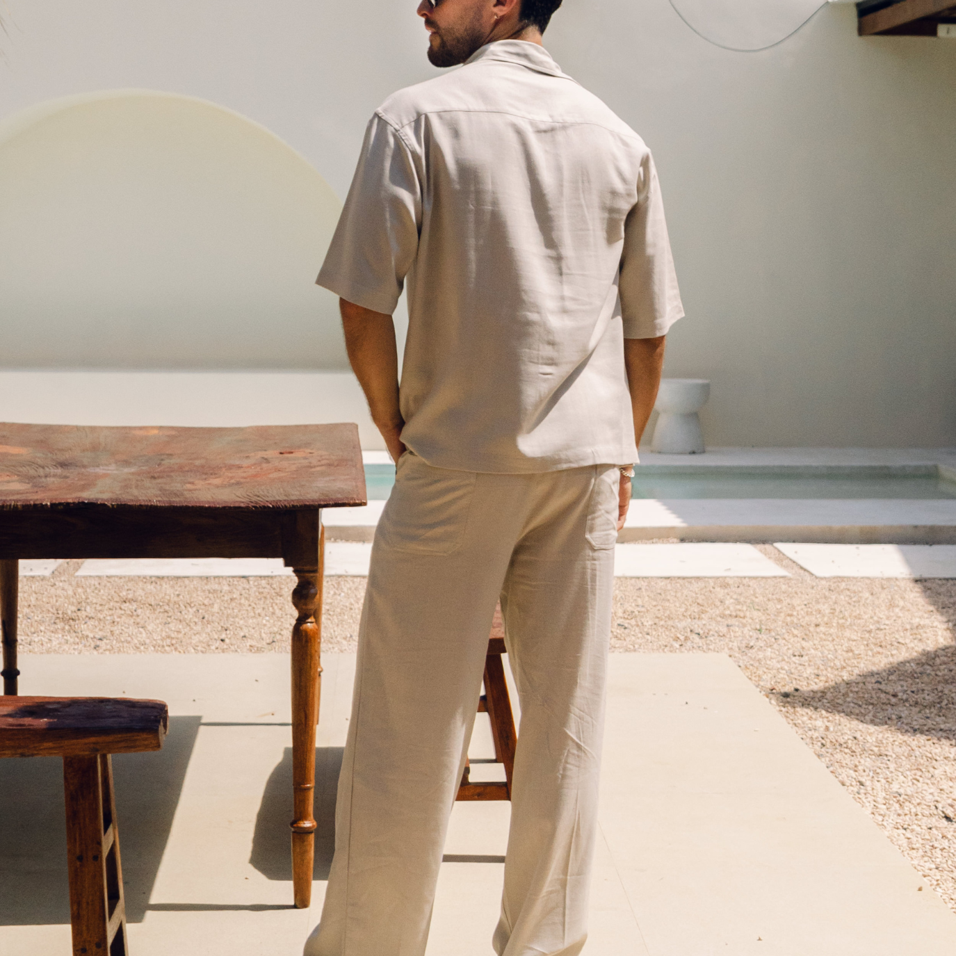 Uluwatu Cream Men Longpants Set