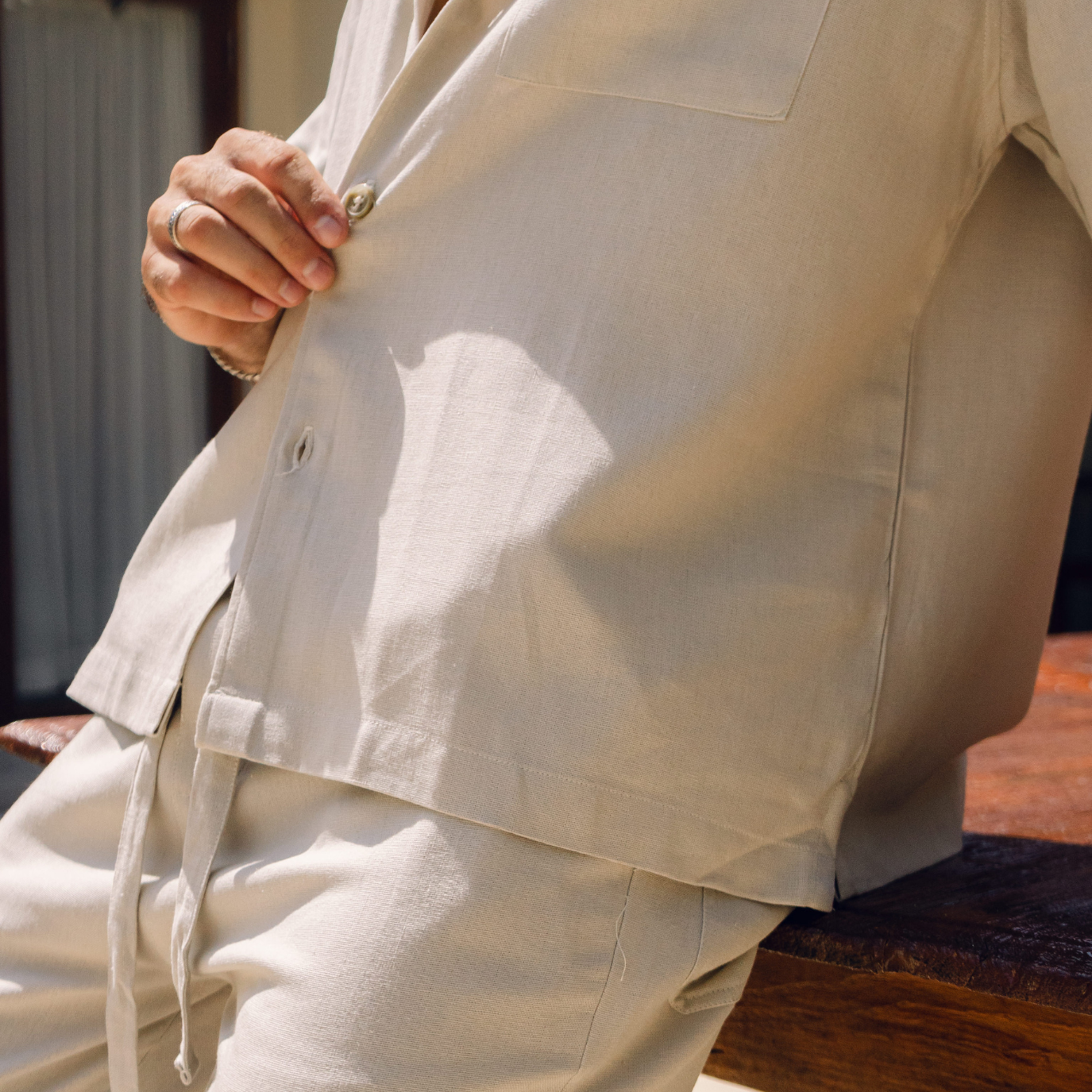 Uluwatu Cream Men Longpants Set