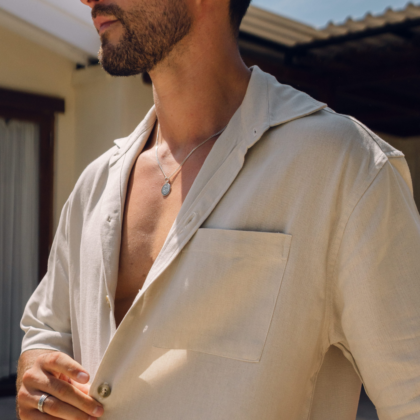 Uluwatu Cream Men Longpants Set