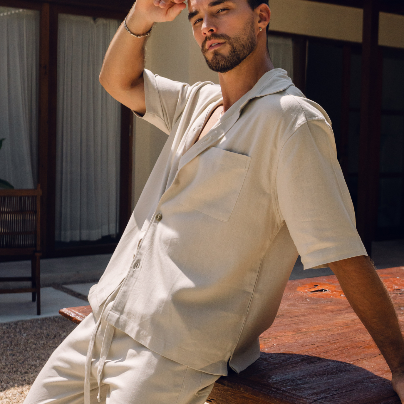 Uluwatu Cream Men Longpants Set