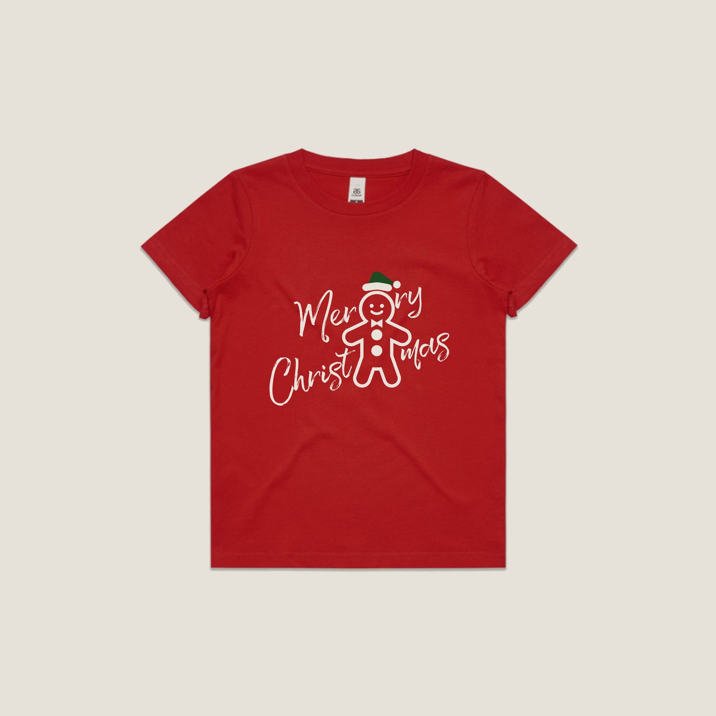 Gingerbread Christmas T-Shirt in Red
