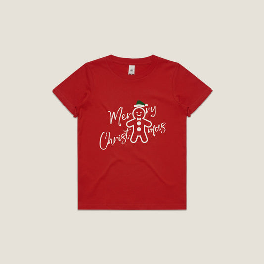 Gingerbread Christmas T-Shirt in Red