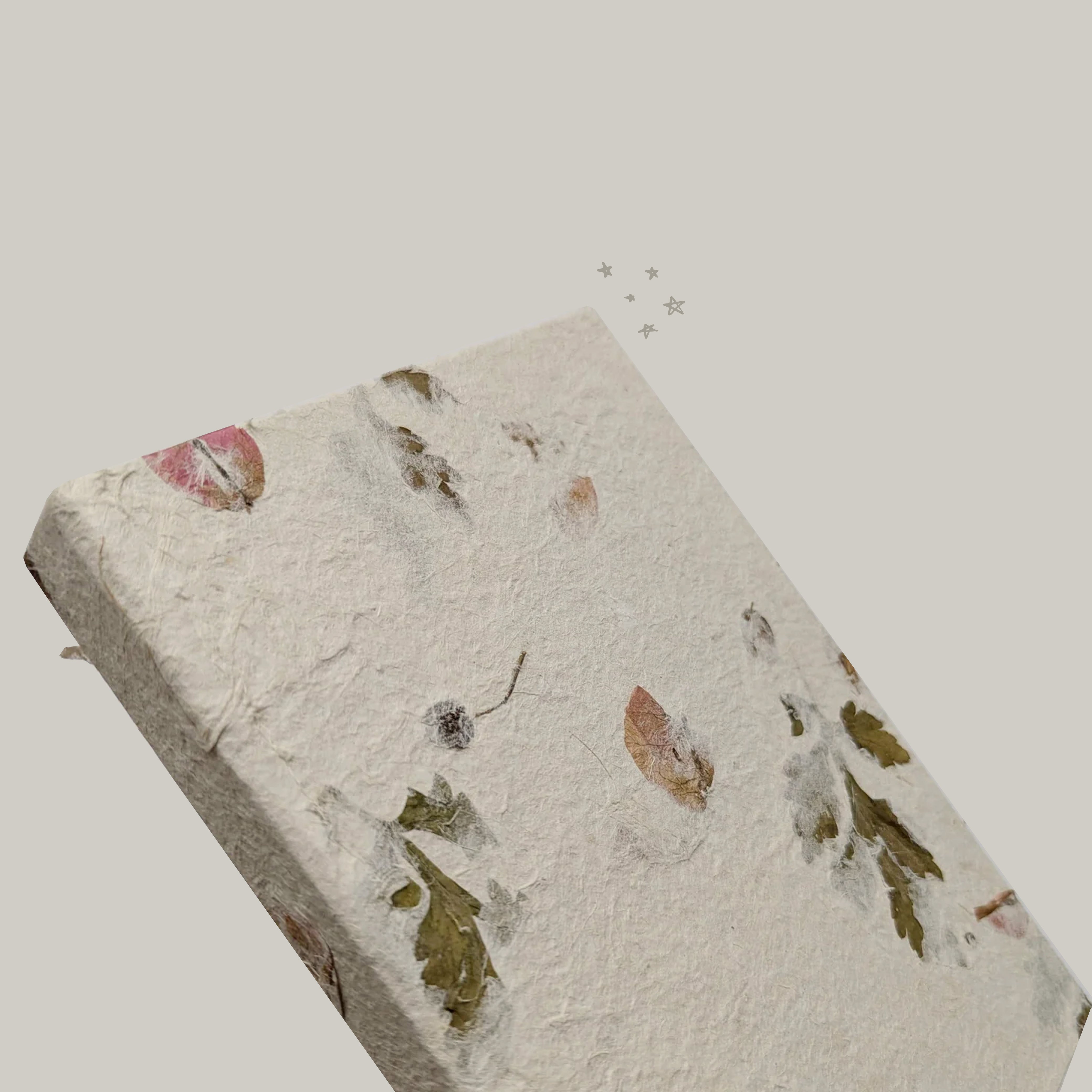 Handmade paper Journal | Bougainvillea + Mugwort