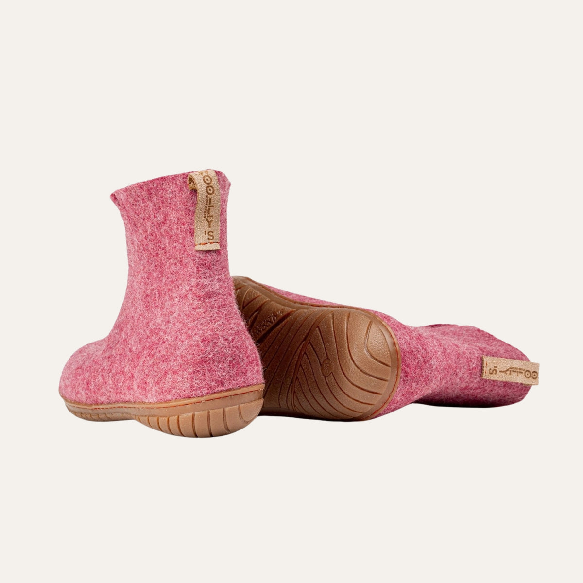 Wool Outdoor low boots with rubber sole