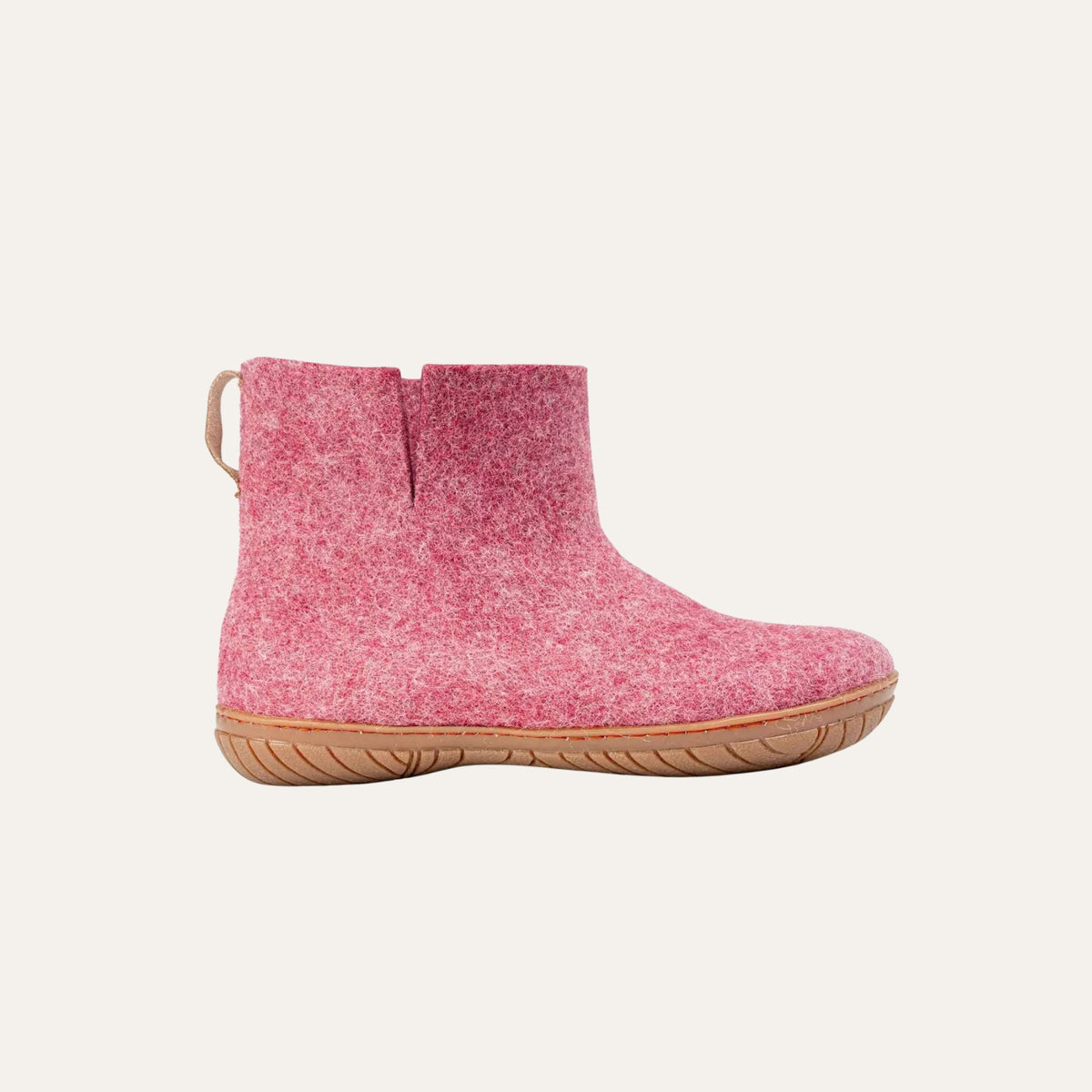 Wool Outdoor low boots with rubber sole