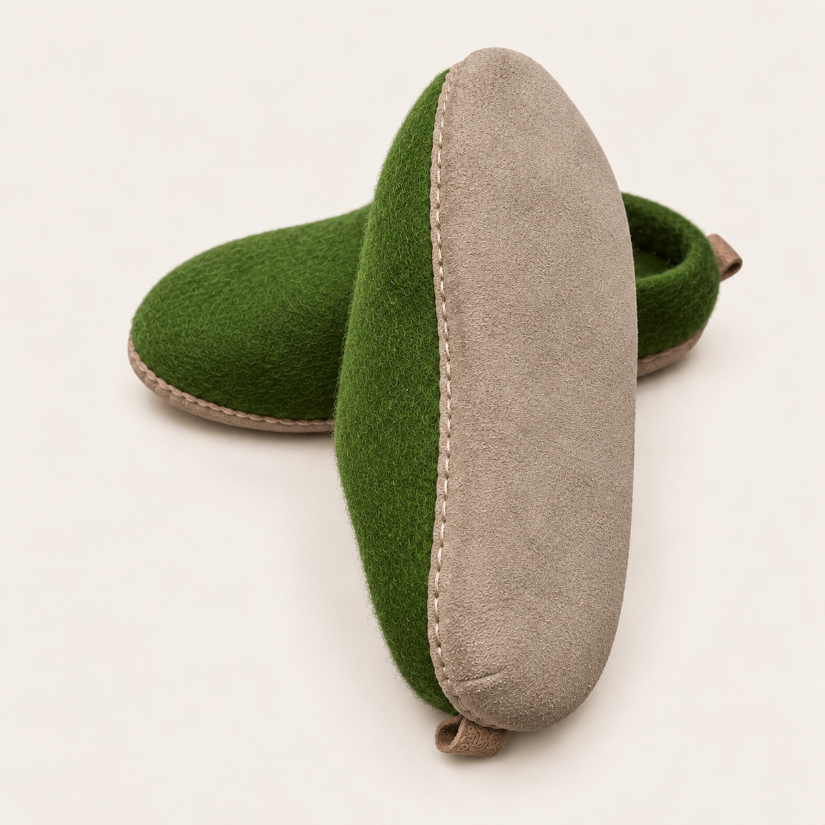 Wool felt slip on low back - Fern (Unisex)