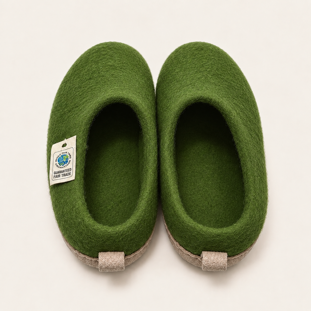 Wool felt slip on low back - Fern (Unisex)