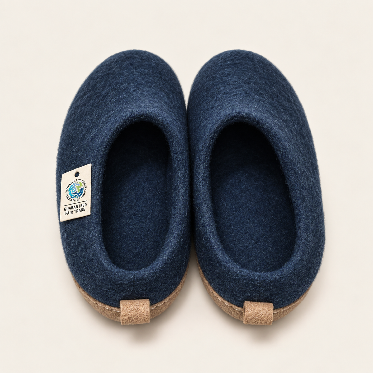 Wool felt slip on low back - Winter Blue (Unisex)
