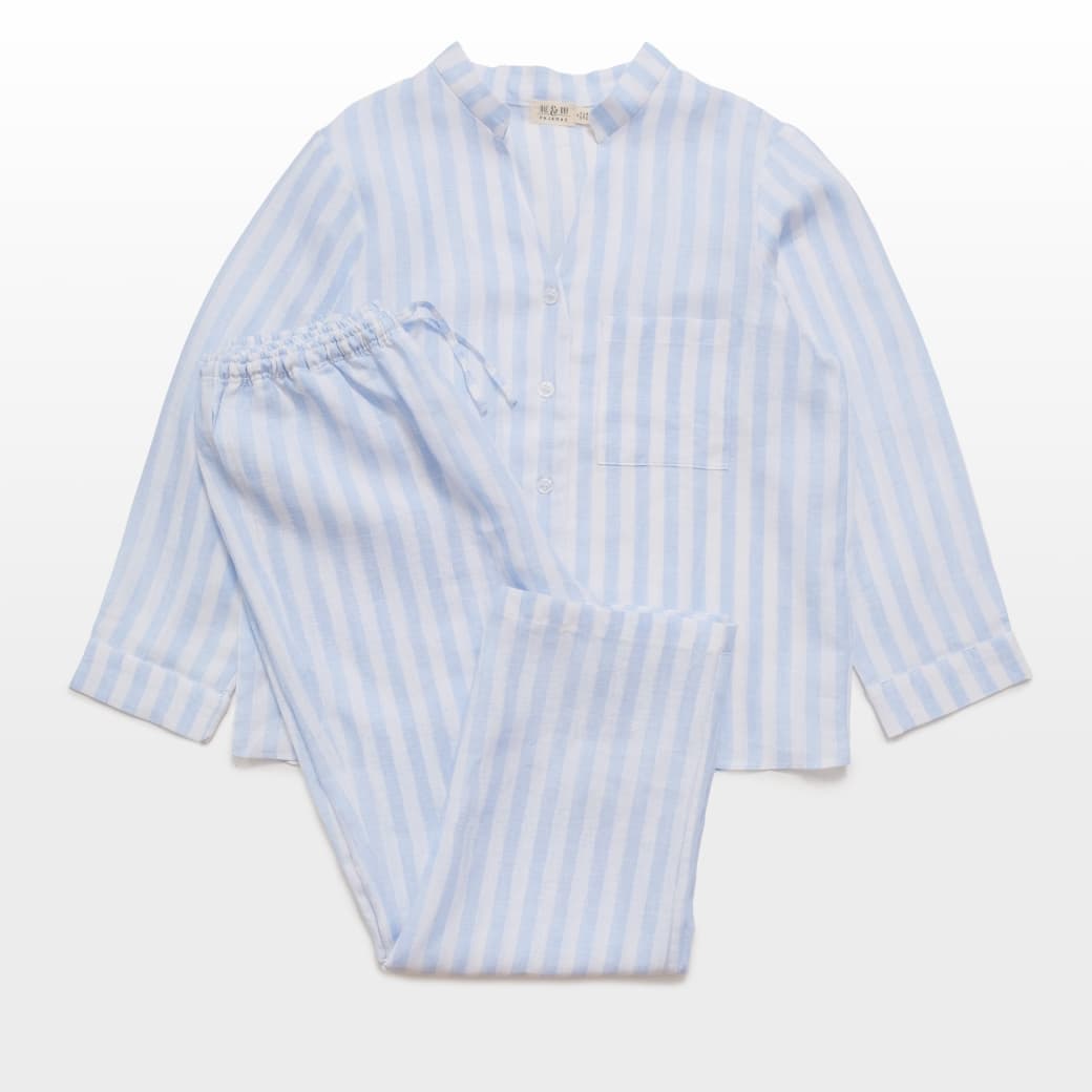 Josephine Baby Blue Linen Long Set