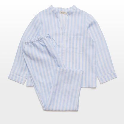 Josephine Baby Blue Linen Long Set