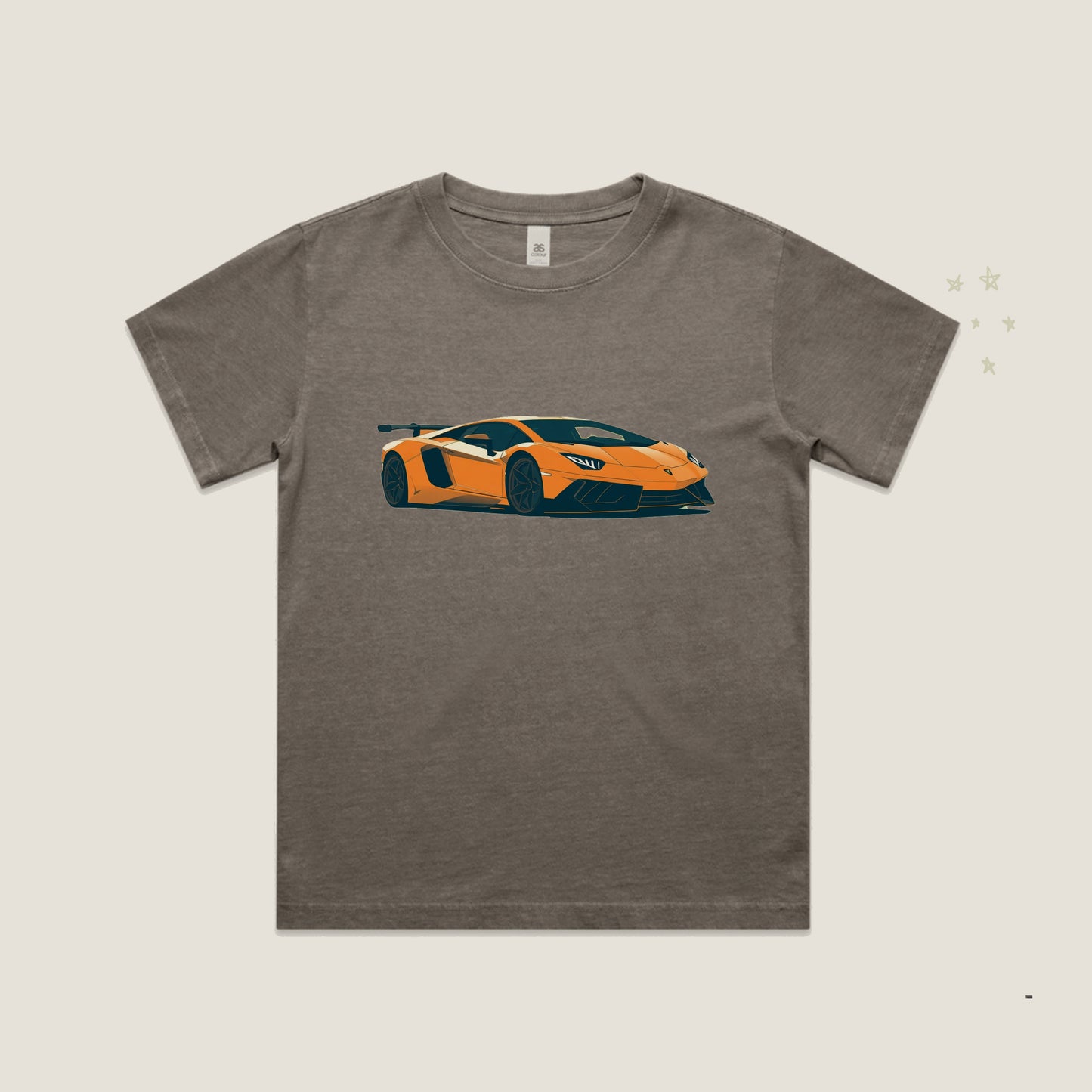 Lamborghini Sketch T-Shirt in Faded Grey