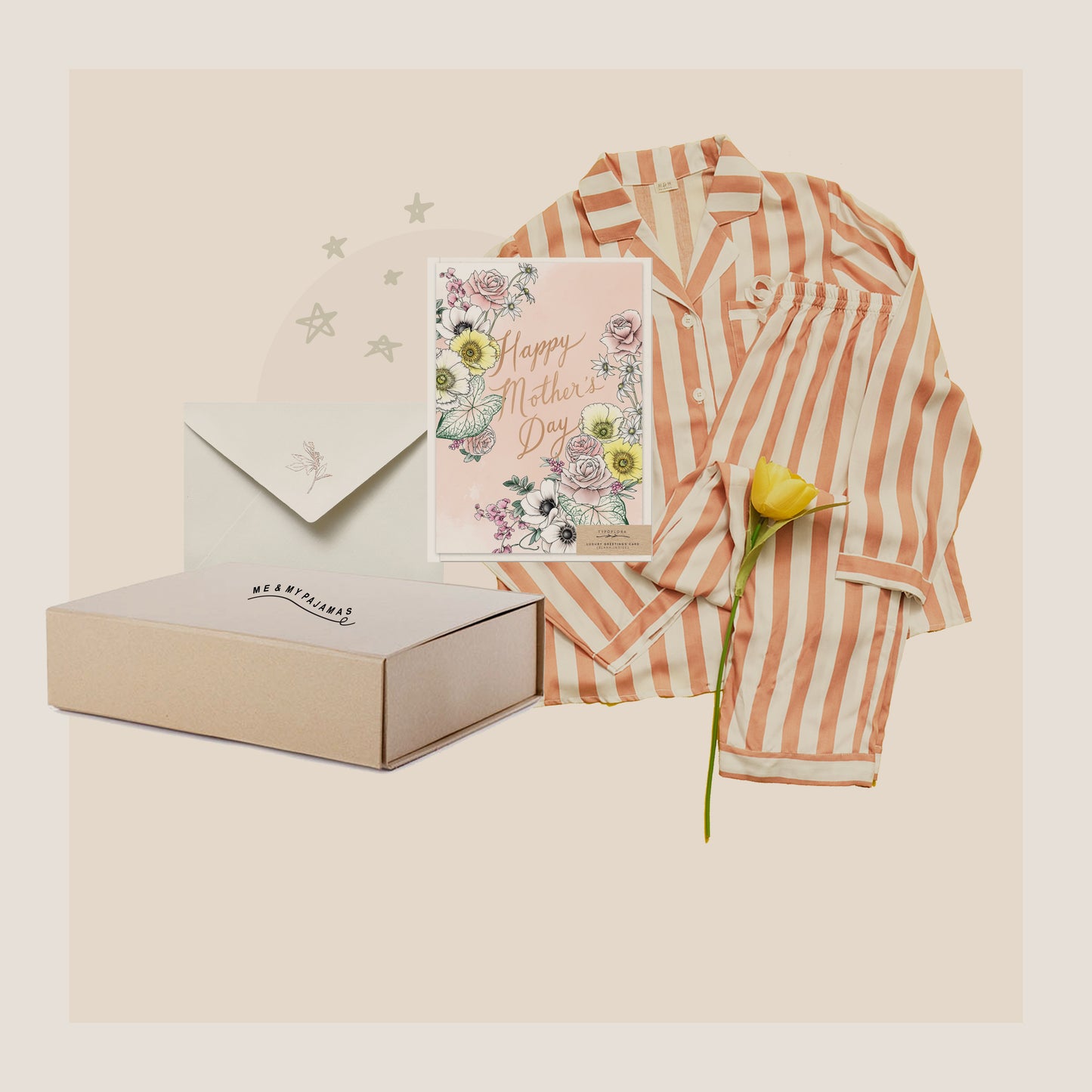 Coral Stripe Mum