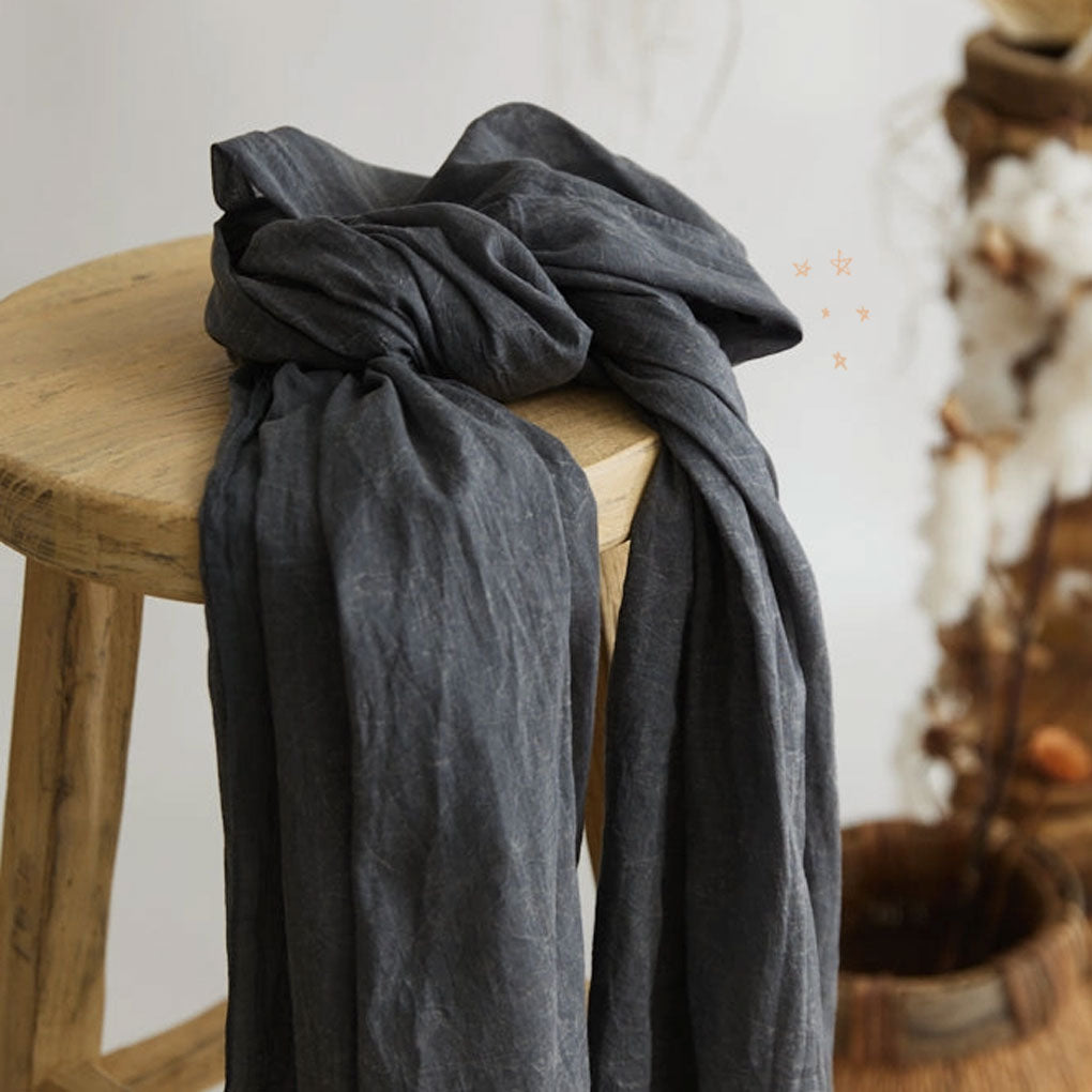 Scarf ~ French Riviera ~ Charcoal Grey