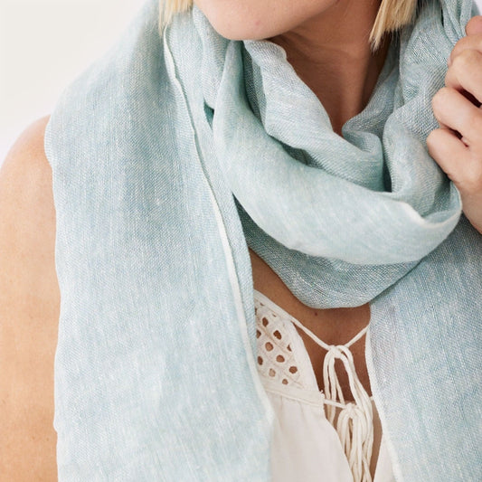 Marseille Linen Scarf - Sage Green