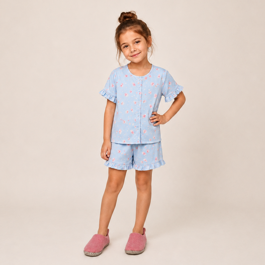 Girls Popcorn Short Set