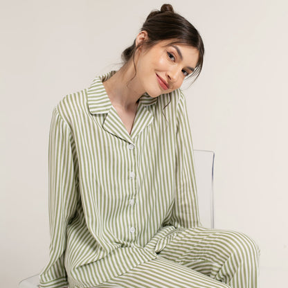 Chloe Pistachio Long Stripe Set (XS - S size)