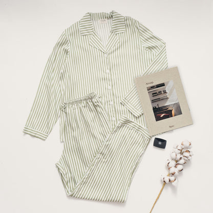 Chloe Pistachio Long Stripe Set (XS - S size)