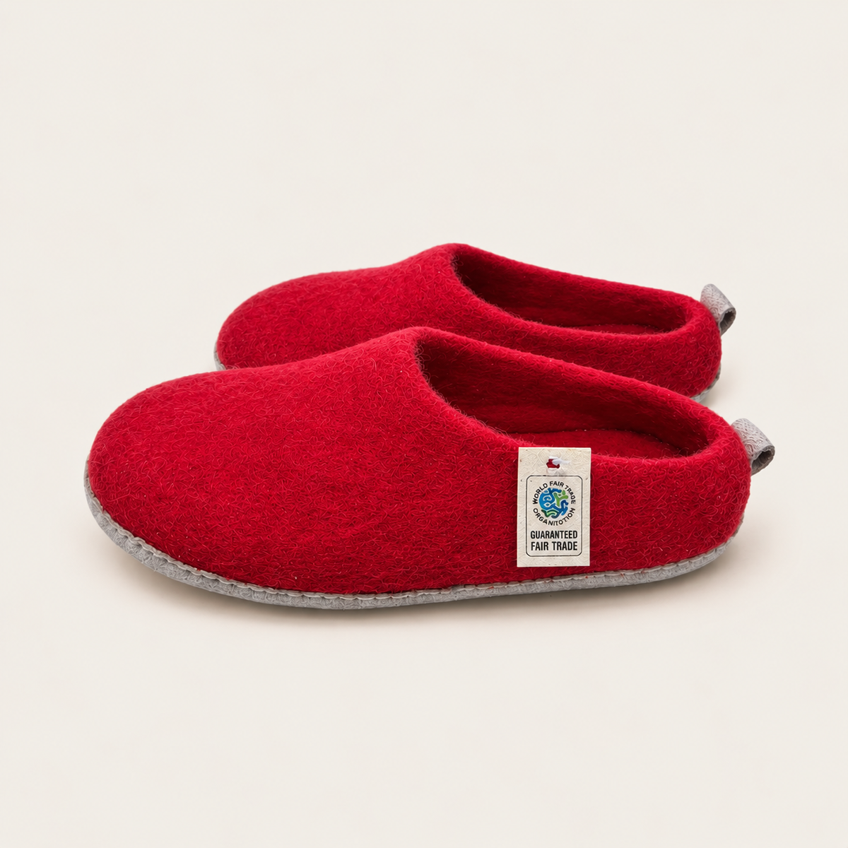 Wool felt slip on low back - Ruby (Unisex)