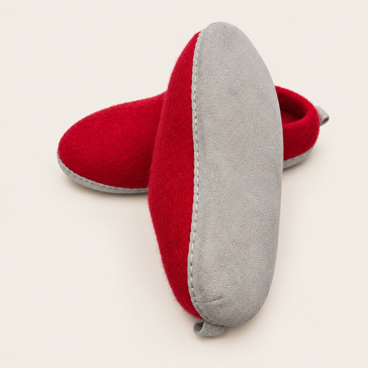 Wool felt slip on low back - Ruby (Unisex)