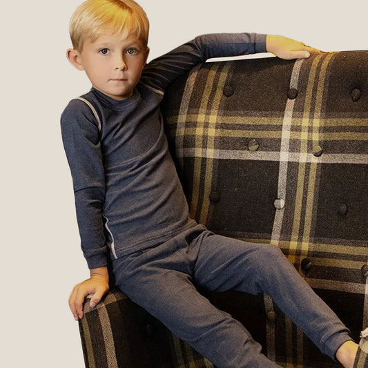 Navy Stitching Longset