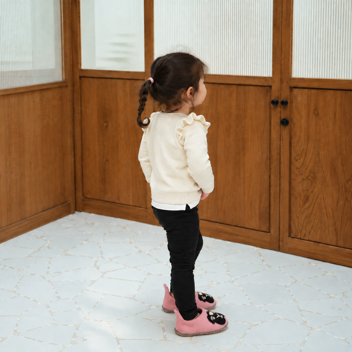 Kids Wool slip on felt slippers