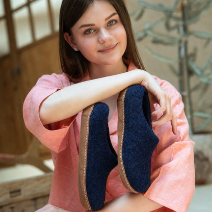Wool felt slippers (Unisex)