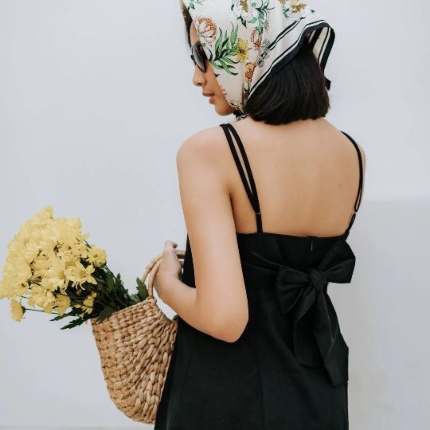 Aurelie Linen Black Slipdress