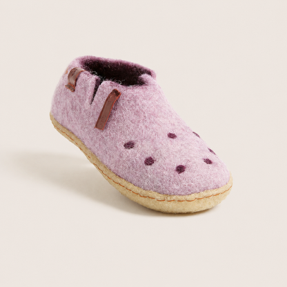 Classic Shoe For Kids with Natural Rubber Sole - Pink