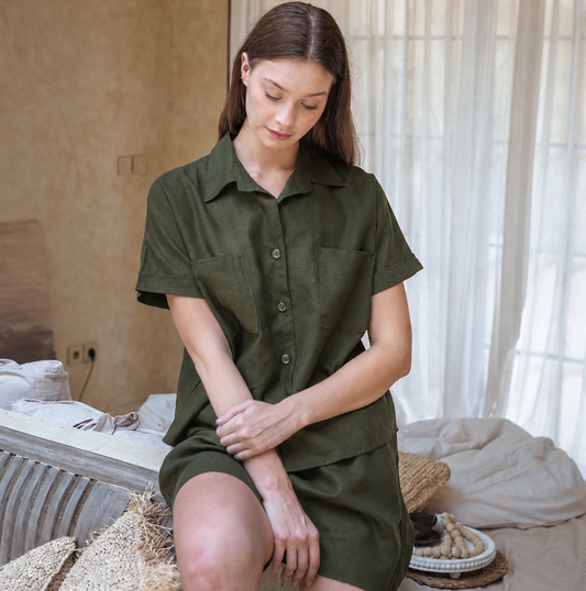 Country Linen Set - Dark Forest