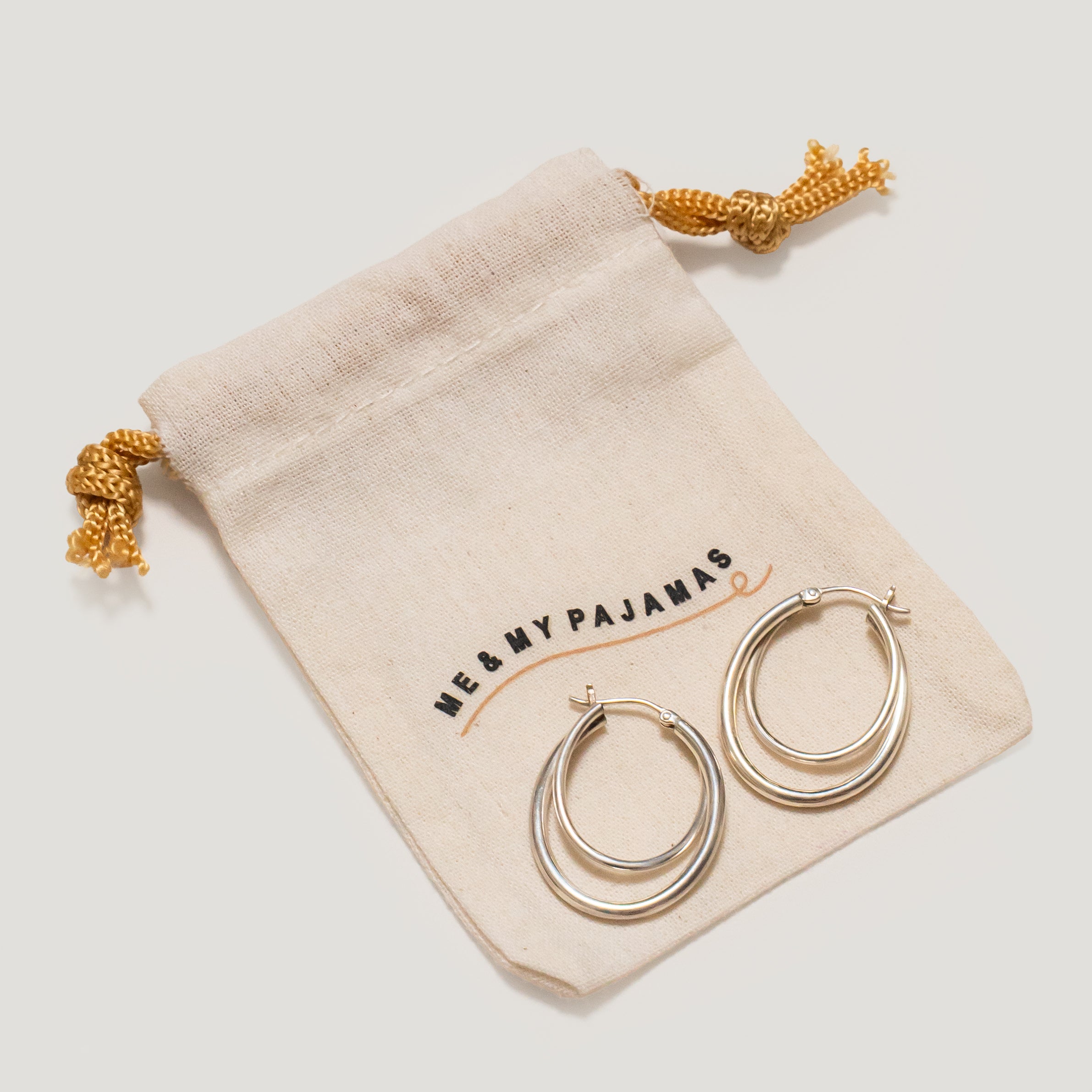 Oval Silver Earings