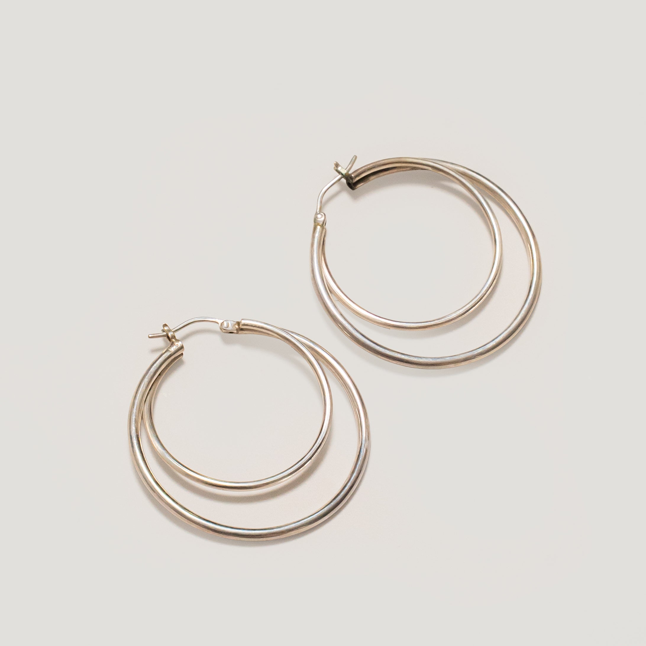 Circle Hoop Silver Earings