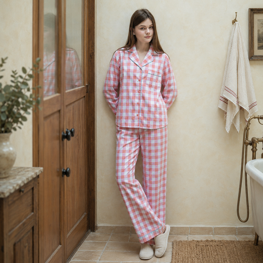 Louise Pink Long Sleeves Set