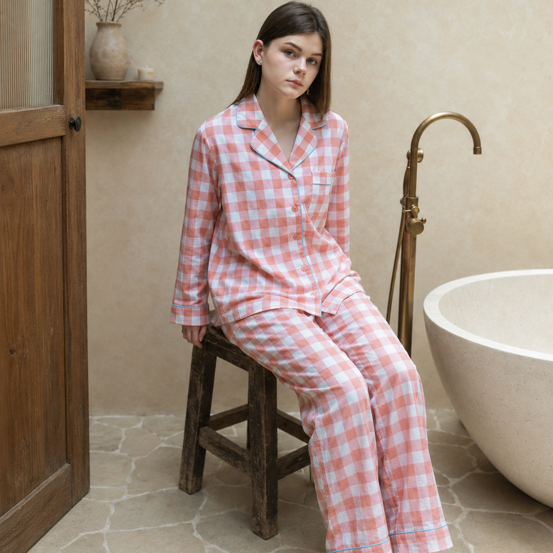 Louise Pink Long Sleeves Set
