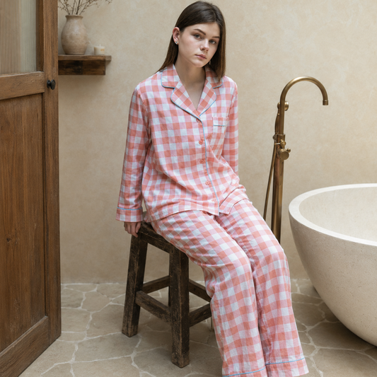Louise Pink Long Sleeves Set
