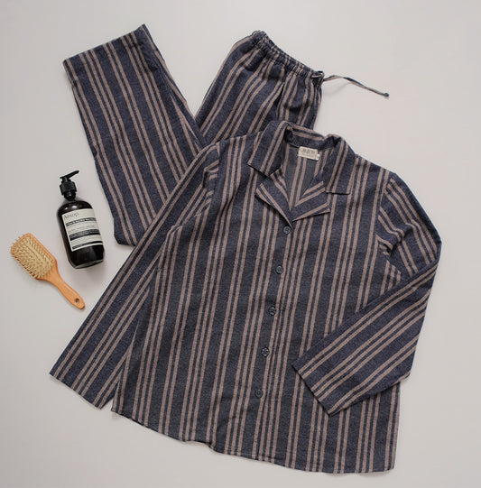 Midnite Stripes Flannelette Set