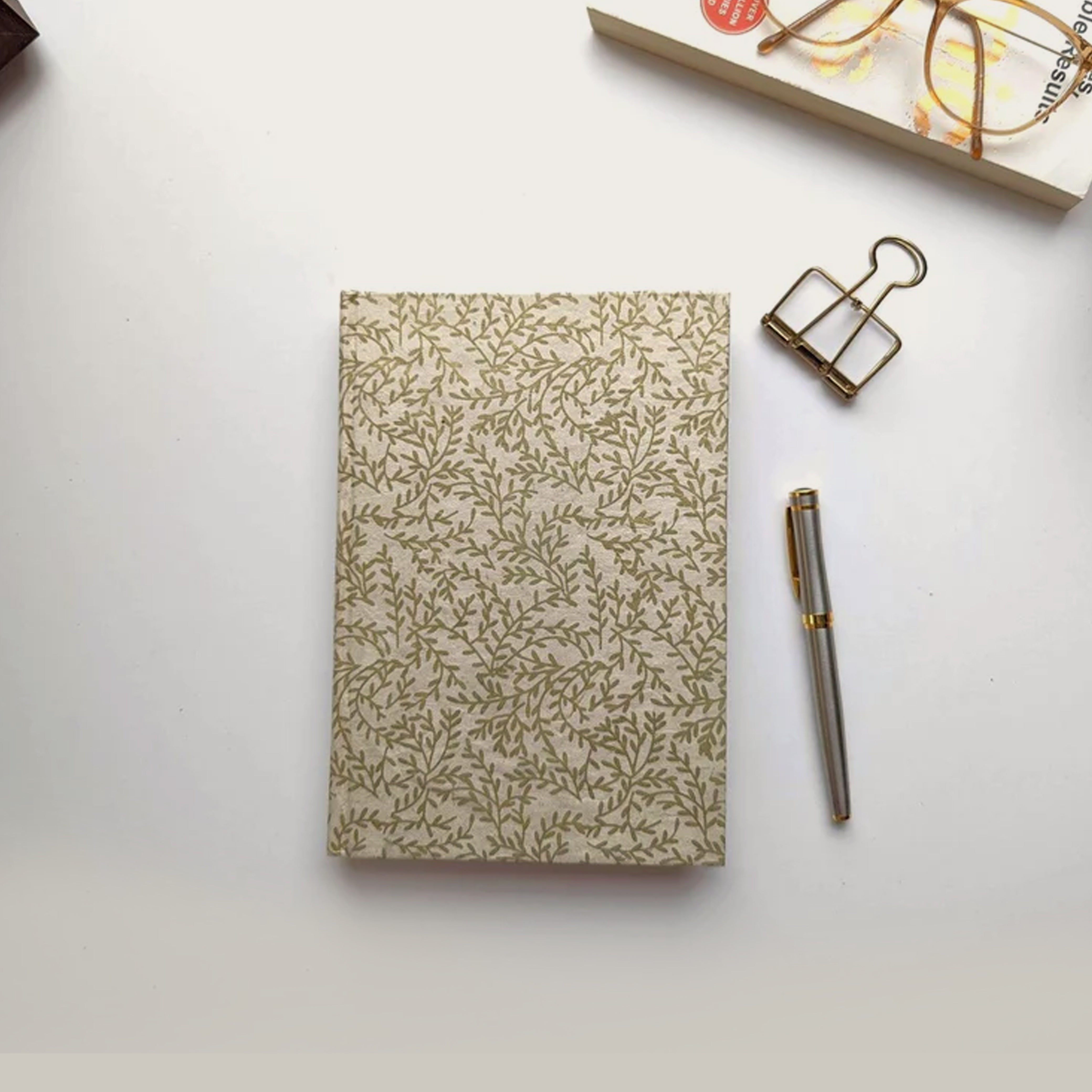 Handmade Paper Journal | Gold Fern