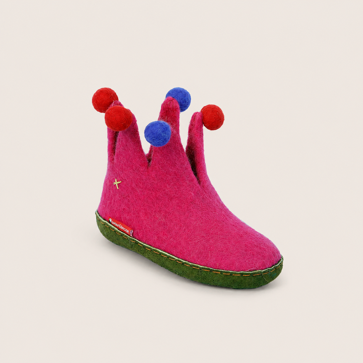 The Jester with Leather Sole - Kids - Pink
