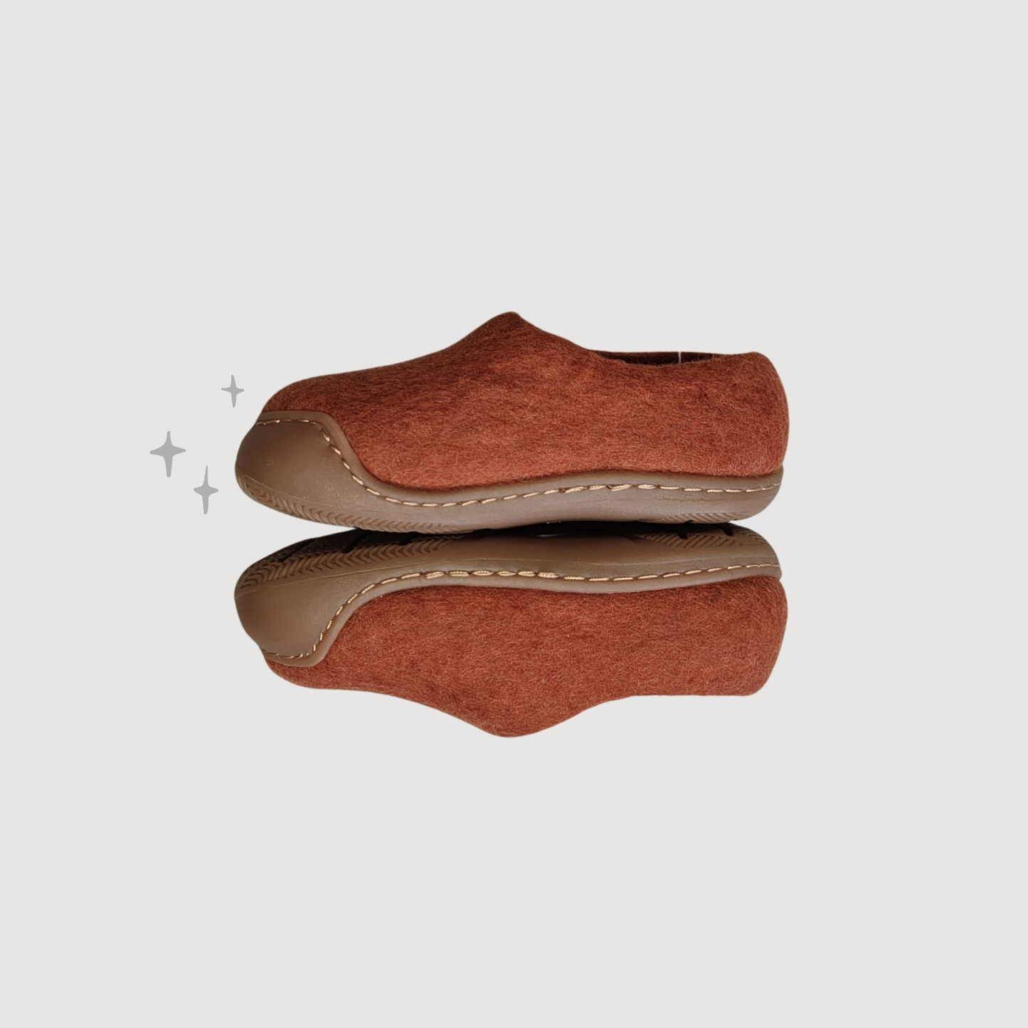 Kids Slippers with Natural Rubber Sole - Gingerbread