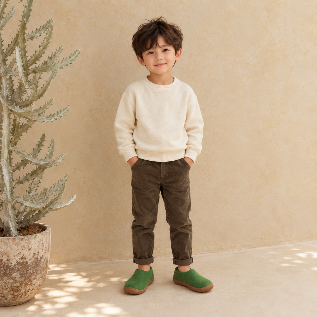 Kid Slippers Natural Rubber Sole