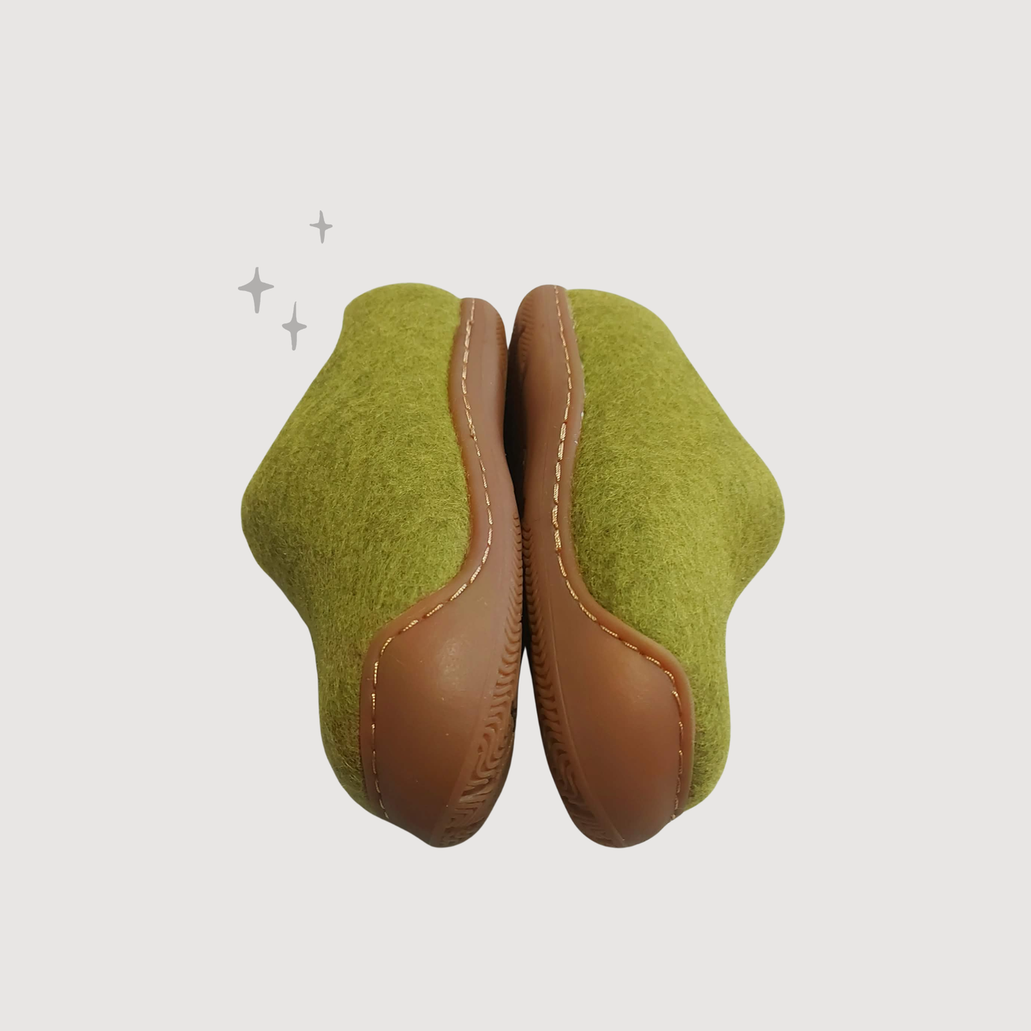 Kids Slippers with Natural Rubber Sole - Pear