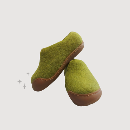 Kids Slippers with Natural Rubber Sole - Pear