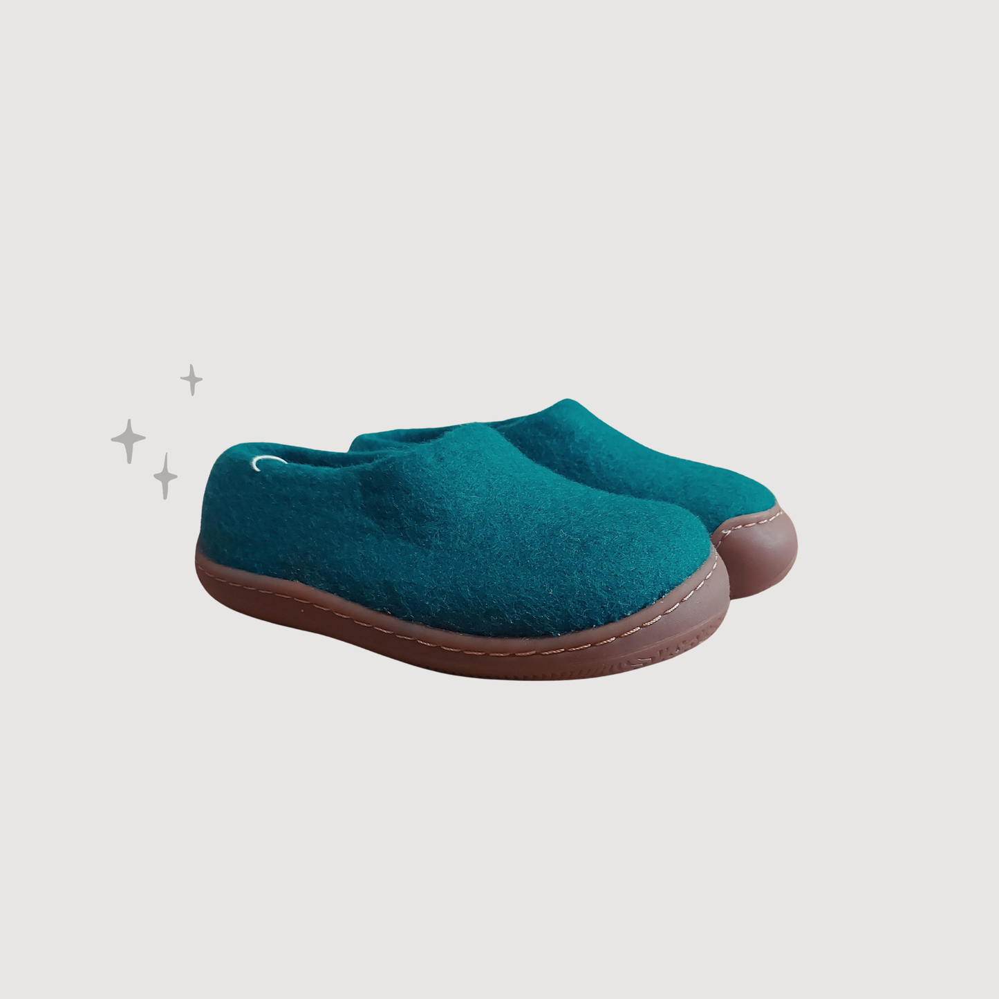 Kids Slippers with Natural Rubber Sole - Pine