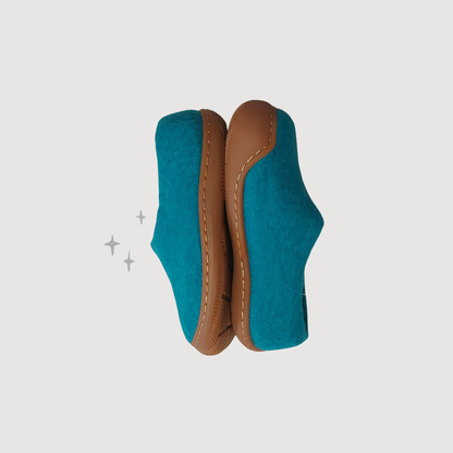 Kids Slippers with Natural Rubber Sole - Pine